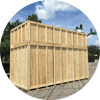 all american crating | circle icon for crates
