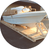 custom skidding for boats | boat on custom skids
